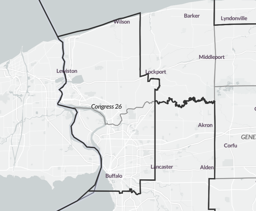 A map of the 26th Congressional District